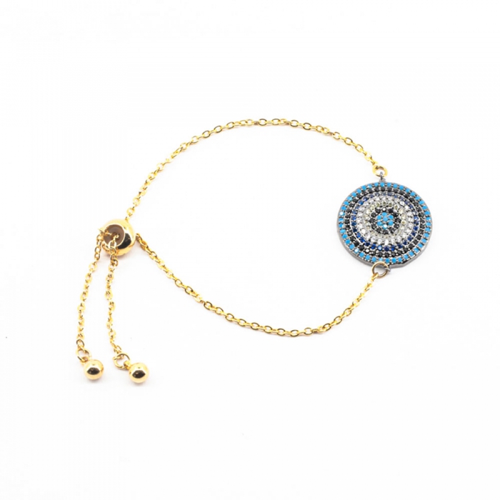 Gold Greek Eye Bracelet