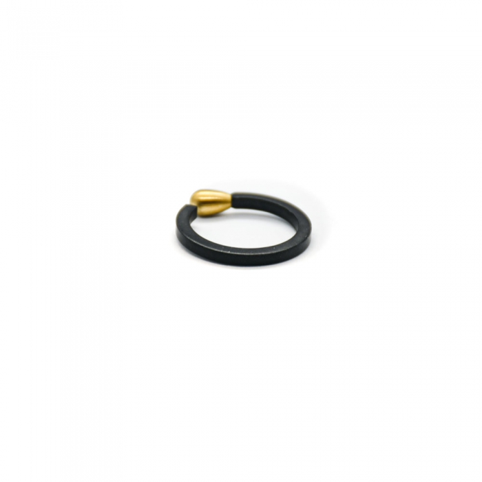 Black Match Ring with Gold 