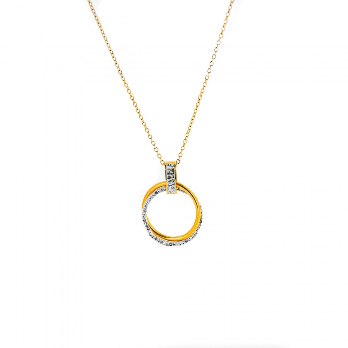 Gold Necklace with Zirconia