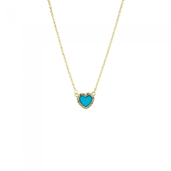 Necklace with Heart and Zirconia