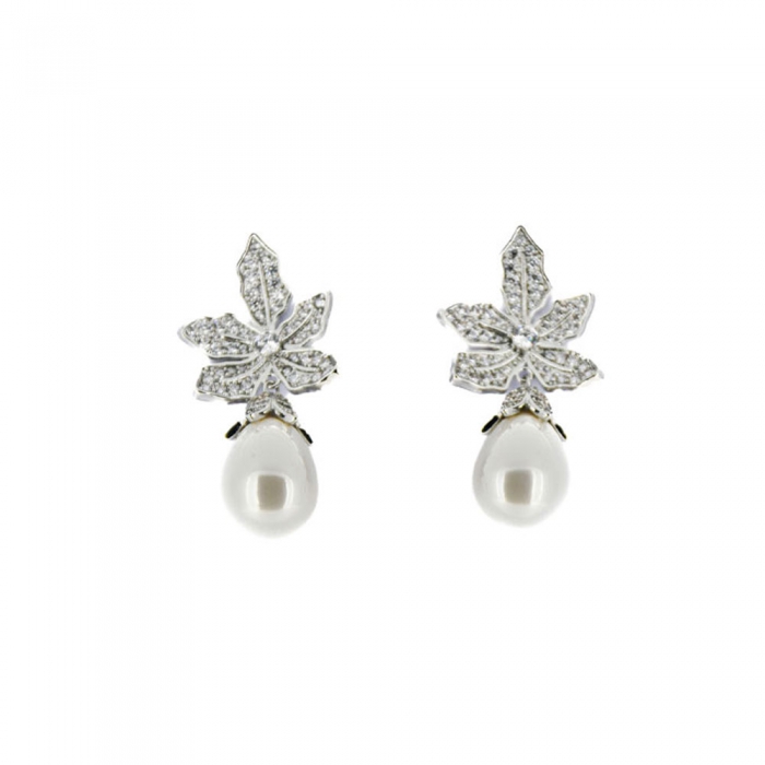 Pearls Zirconia Earring