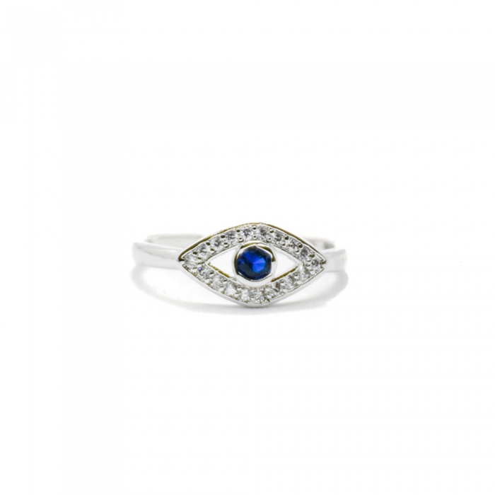 Silver Ring Eye with Zirconia