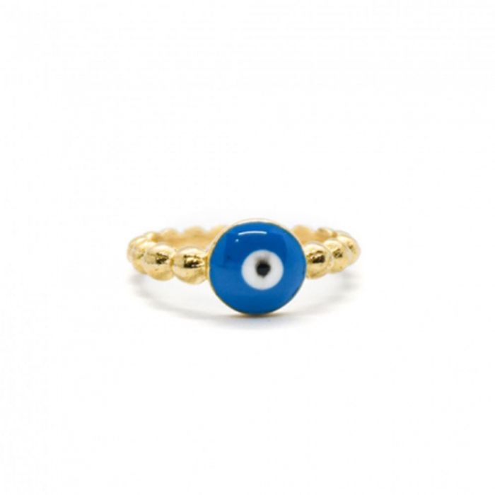 Gold Ring Blue Eye