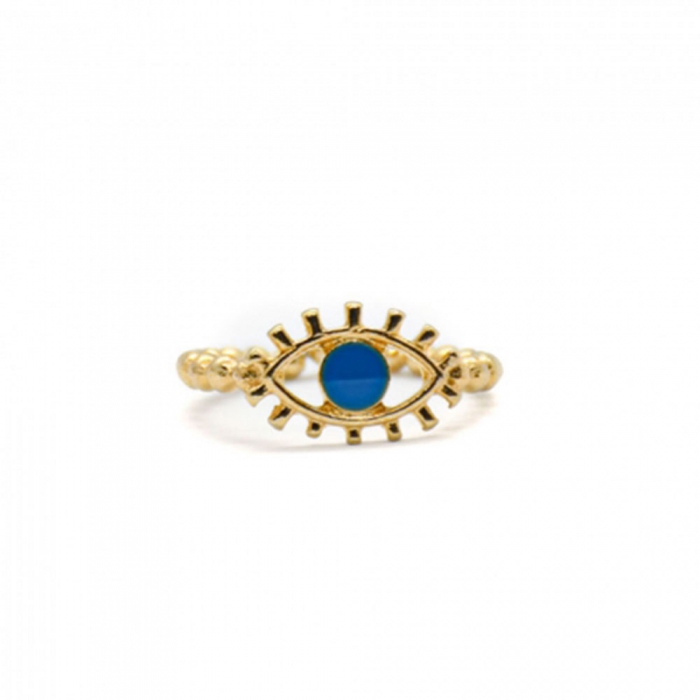 Gold Ring Turquoise Eye