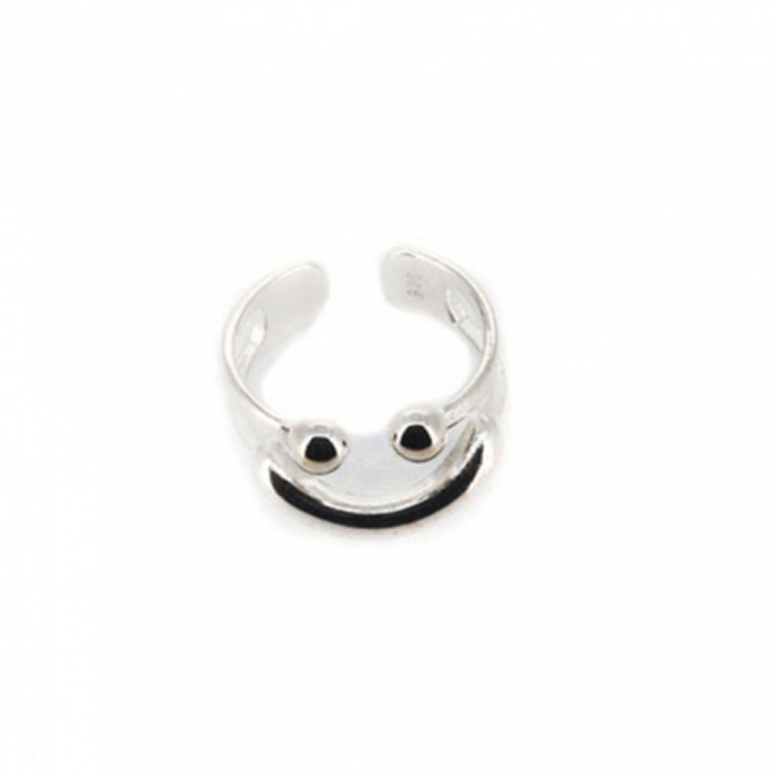 Silver Ring Happy Face