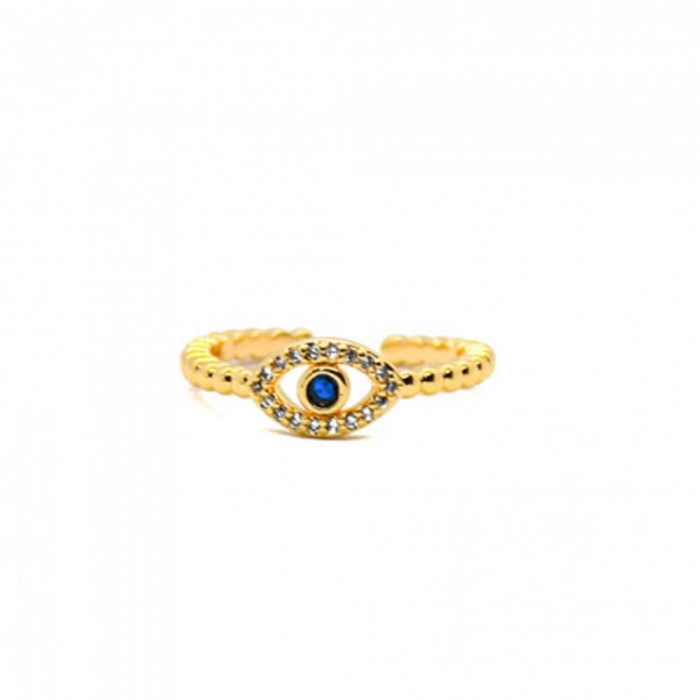 Gold Ring with Zirconia