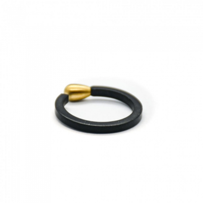 Black Match Ring with Gold 