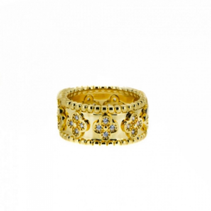 Gold Flowers Ring Size 7