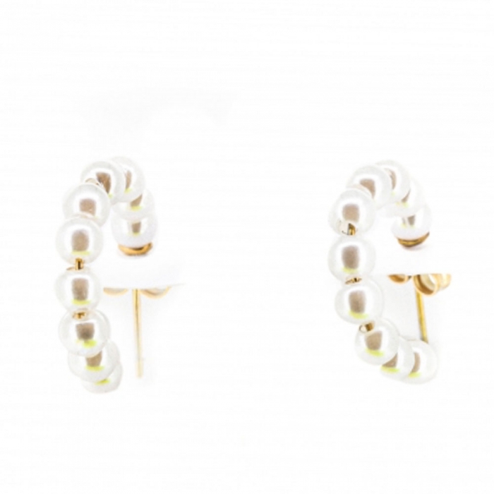 White Pearls Earring L