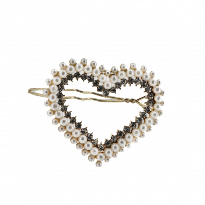 Pearls Heart Hair Accesory