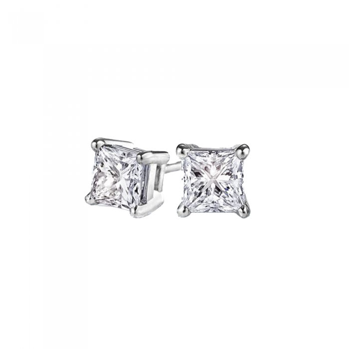 Moissanite Princess Earring