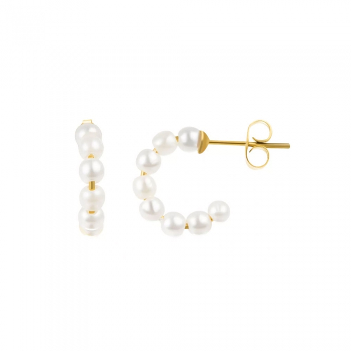 White Pearls Earring L