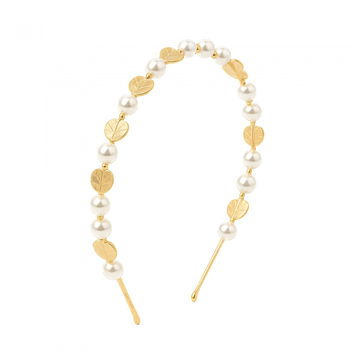 Pearls and Leaf Hair Accesory