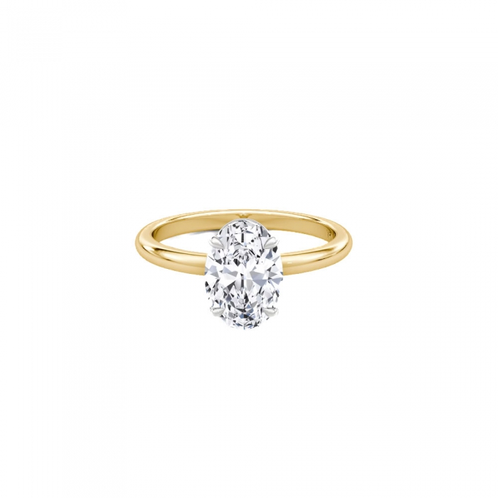 Oval Gold Moissanite Ring