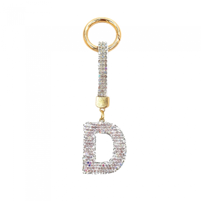 White ABC Keychain