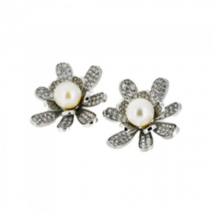 Zirconia Silver Flower