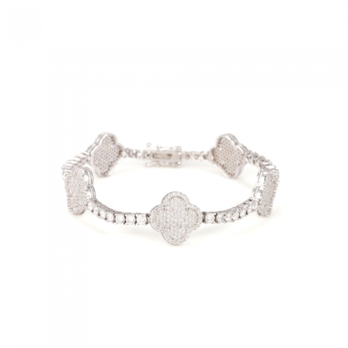 Moissanite Clover Bracelet