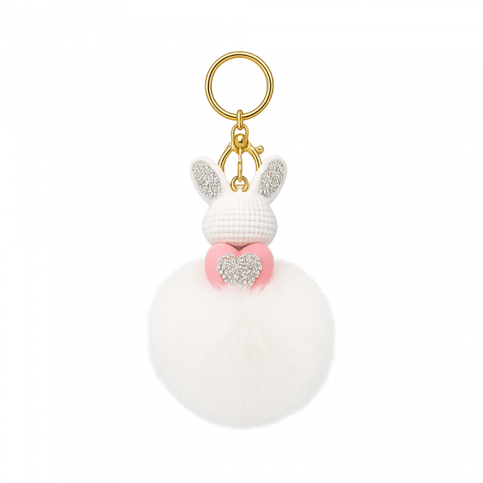 Conejo Blanco Keychain