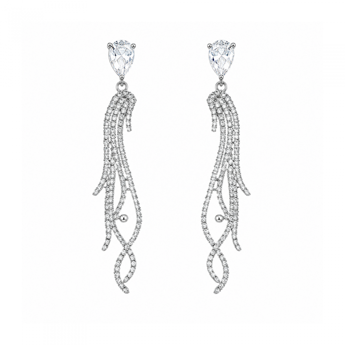 Zirconia Silver Earrings