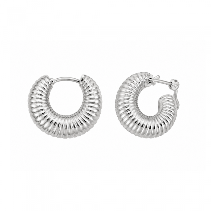 Aretes Ribbed Hoop