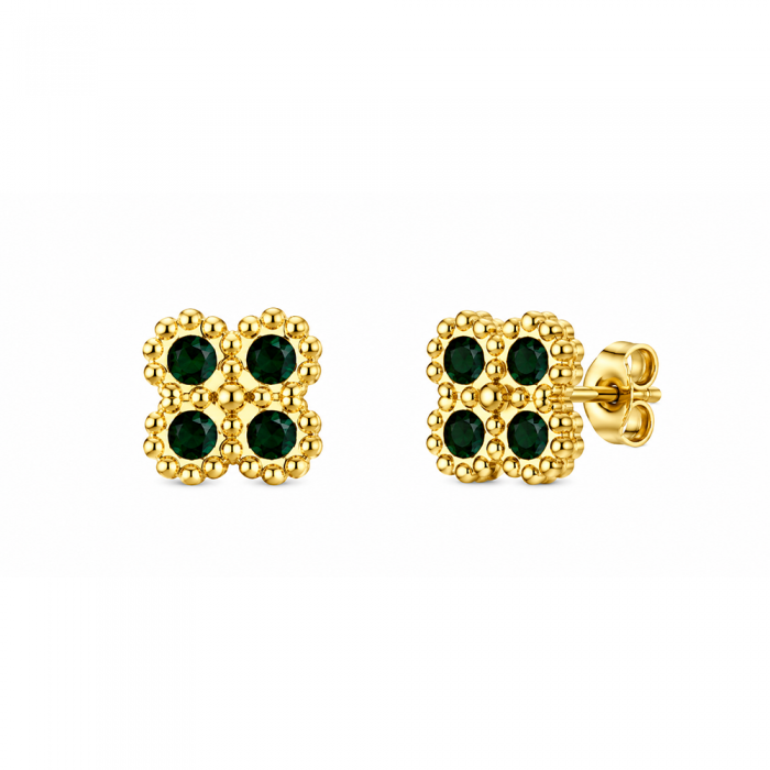 Studs de Flor Verde