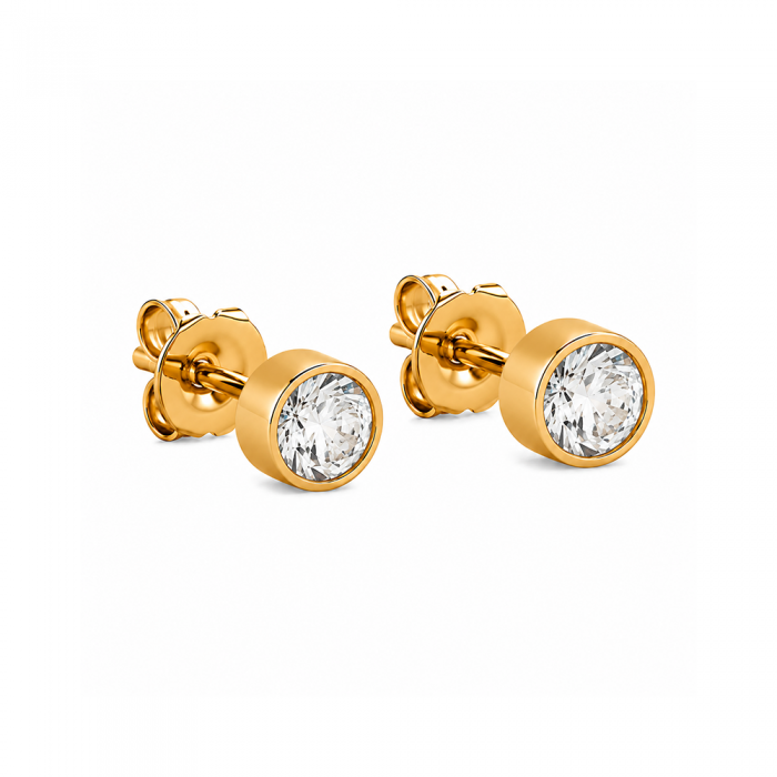 Crystal Gold Stud 7mm