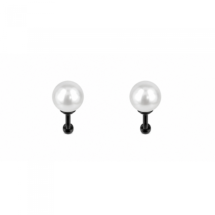 Pearl Stud Negro 4mm