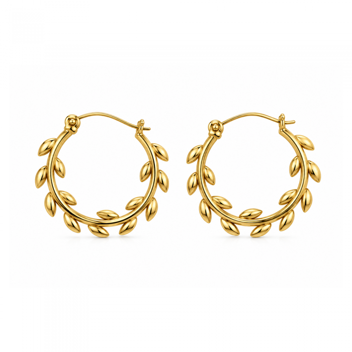 Gold Leaf Hoop 
