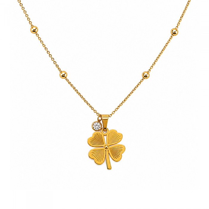 Gold Leaf Clover Necklace