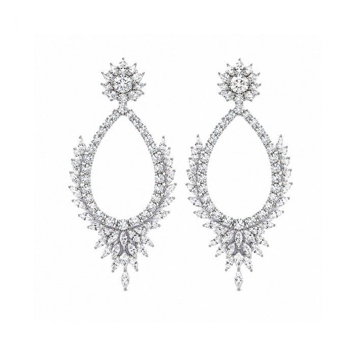 Zirconia Silver Earrings