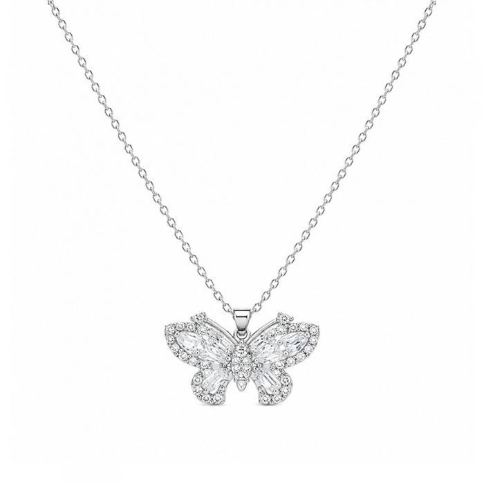 Diamond Butterfly Necklace