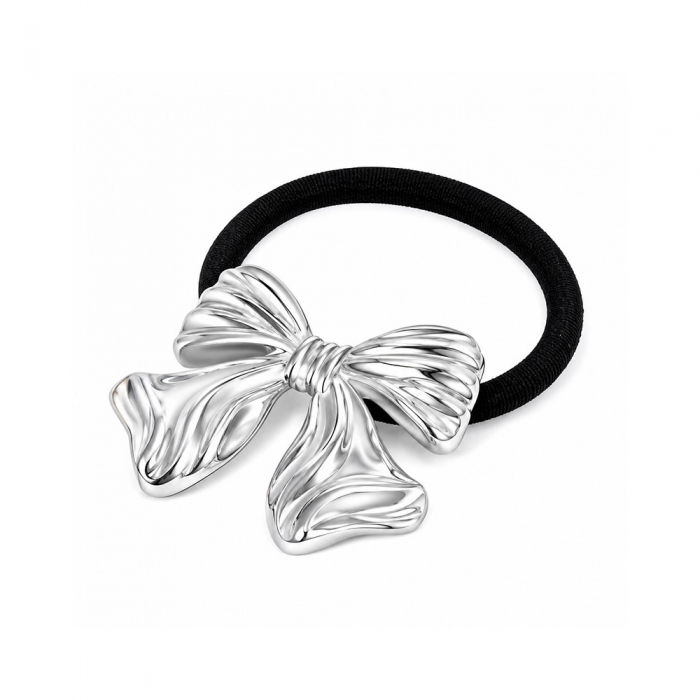 Silver Bow Hair Accesory