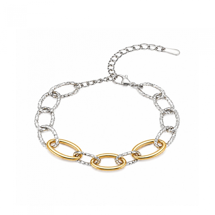 Dual Tone Chain Bracelet