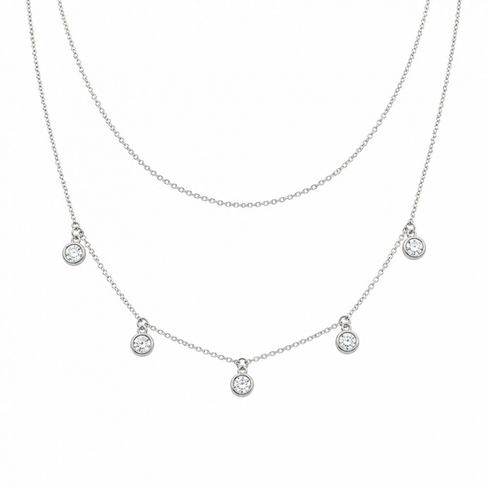 Teardrops Moissanite Necklace