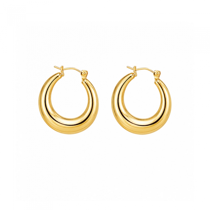 Golden Curve Hoops
