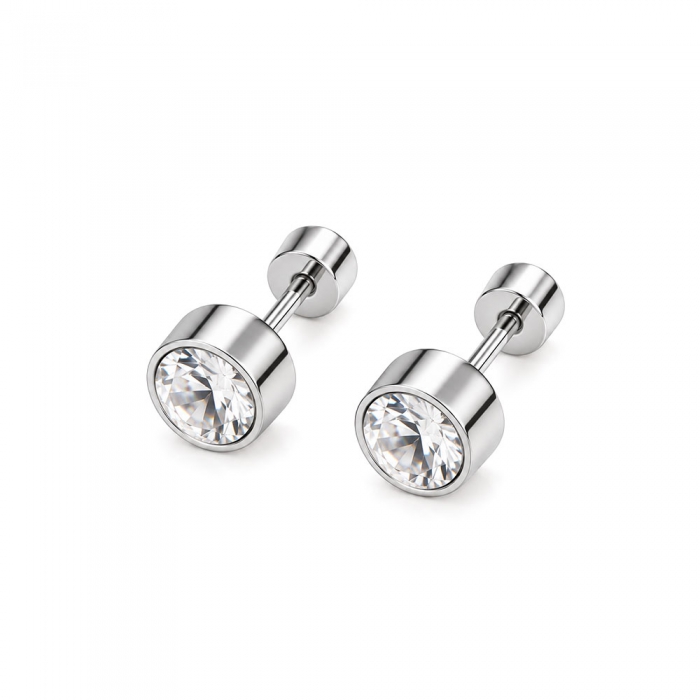Crystal Silver Stud 4mm