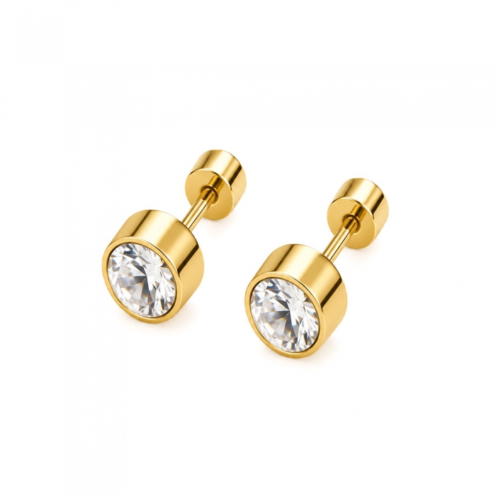 Crystal Gold Stud 5mm