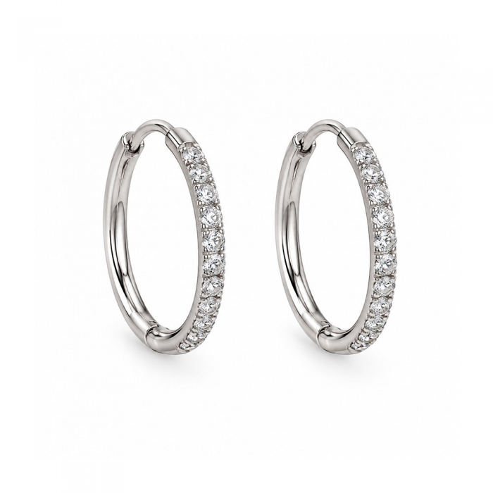Silver Sparkle Hoop