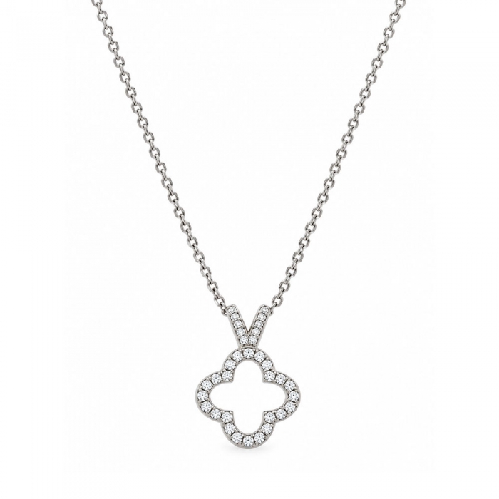 Shine Silver Clover Necklace